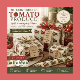 Marktverse Tomaten Tas — Op Maat Gemaakte Voedsel Inpakpapier Vel