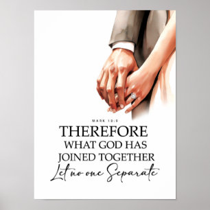 Markus 10:9 Samengevoegd Poster