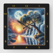 Markus 11:24 Geestelijke herinnering: gepersonalis Vierkante Klok (Voorkant)