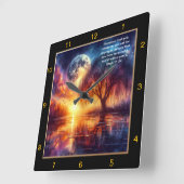 Markus 11:24 Geloofsuitdrukking: gepersonaliseerd  Vierkante Klok (Hoek)