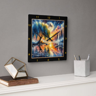 Markus 11:24 Schriftgedeelte: Aangepaste geloofsin Vierkante Klok