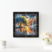 Markus 11:24 Schriftgedeelte: Aangepaste geloofsin Vierkante Klok (Huis)