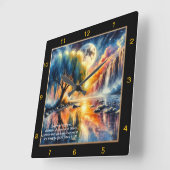 Markus 11:24 Schriftgedeelte: Aangepaste geloofsin Vierkante Klok (Hoek)