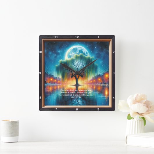 Markus 11:24 Vernieuwing: gepersonaliseerde geloof Vierkante Klok (Huis)