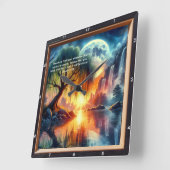 Markus 11:24 Vertrouwen gepersonaliseerde geloofsb Vierkante Klok (Hoek)