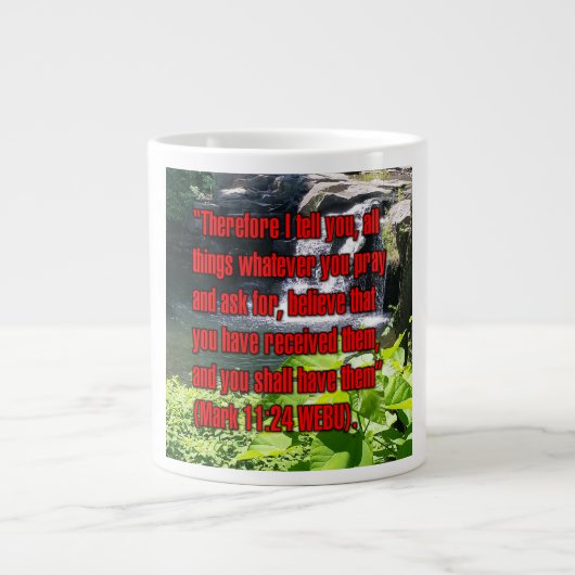 Markus 11:24 WEBU Mug Grote Koffiekop (Voorkant)