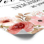 Markus 12:31 Heb uw naaste Bloem lief Poster (Hoek)