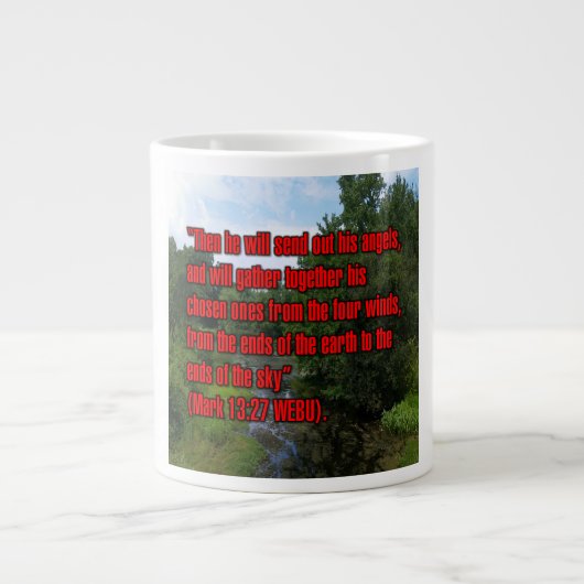 Markus 13:27 WEBU Mug Grote Koffiekop (Voorkant)