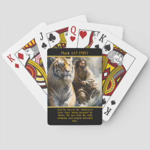 Markus 1:13 Engelen bezoeken Hem als kunst Pokerkaarten