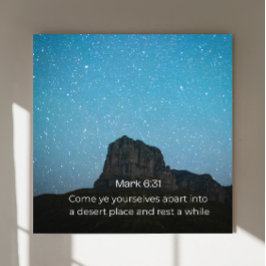 Markus 6:31 KJV Muurkunst – Bijbeltekst Poster