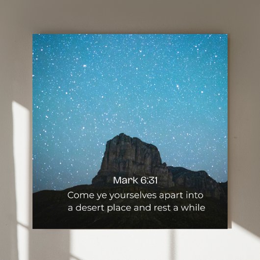 Markus 6:31 KJV Muurkunst – Bijbeltekst Poster