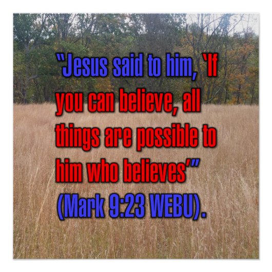 Markus 9:23 WEBU Perfect Poster (Voorkant)