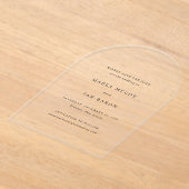 Marla Classic Wedding Bewaar de datum Acryl Uitnodigingen (Laagn)