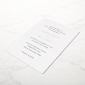 Marla Classic Wedding Folie Uitnodiging (Gedraaid)