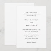 Marla Classic Wedding Kaart (Voorkant / Achterkant)