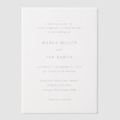 Marla Classic Wedding Vellum Uitnodigingen (Voorkant)