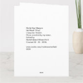 Marla Kay Mangan as Computer Ink Wash Kaart (Achterkant)