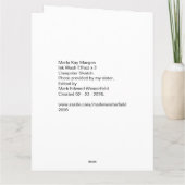 Marla Kay Mangan Computer Schets Inkt Was 2 Kaart (Achterkant)