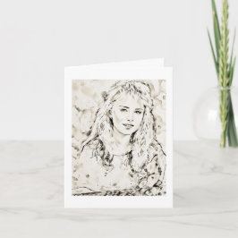 Marla Kay Mangan Computer Sketch Ink Wash 2  Kaart