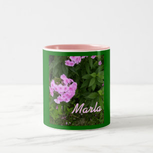 Marla-Name Style-Floral Design-Mok Tweekleurige Koffiemok