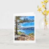 Marla's Devil's Lake Computer Watercolor Painting  Kaart (Gele Bloem)