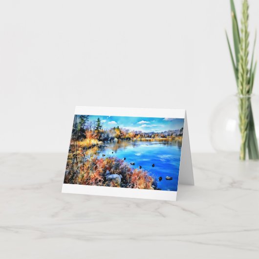 Marla's Water Color Pond card   Kaart (Voorkant)