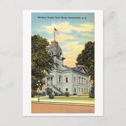 Marlboro County Court House in Bennettsville, SC Briefkaart (Voorkant)