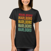 Marlboro County South Carolina Rainbow Text T-shirt (Voorkant)