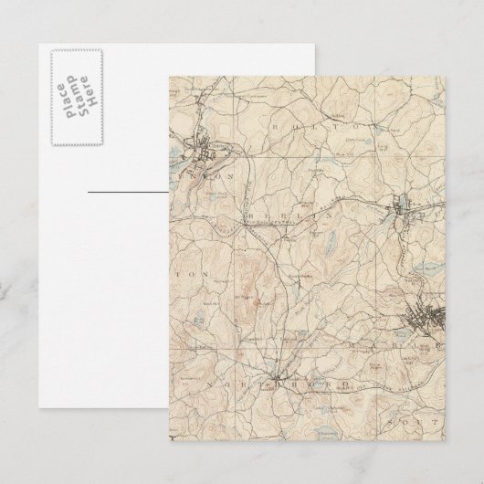 Marlboro, Massachusetts Briefkaart (Voorkant / Achterkant)