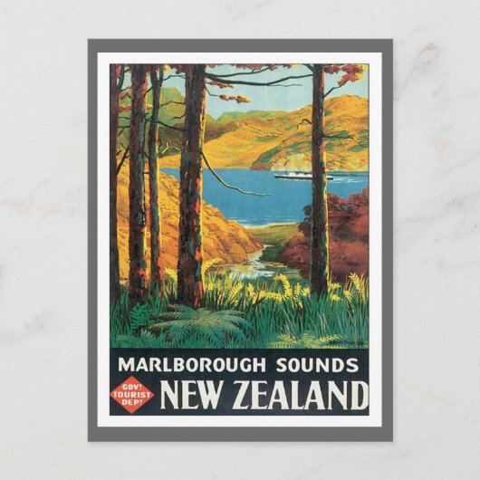 Marlborough Klinkt Nieuw-Zeeland Briefkaart (Voorkant)