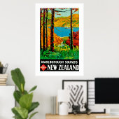 Marlborough Klinkt Nieuw-Zeeland Poster (Thuiskantoor)