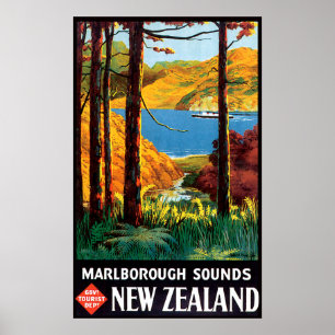 Marlborough Klinkt Nieuw-Zeeland Poster