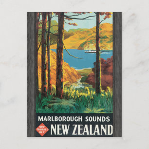 Marlborough Sound Govt Tourist Dept New Zealand, Briefkaart