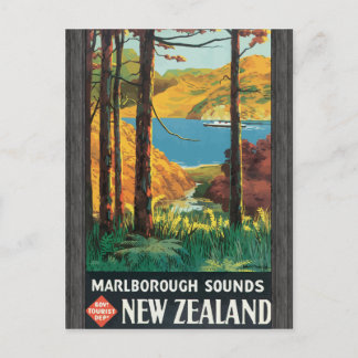 Marlborough Sound Govt Tourist Dept New Zealand, Briefkaart