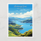 Marlborough Sounds Travel  Illustration Briefkaart (Voorkant)