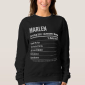 Marlen  Nutritional Facts Serving Size Calories Trui (Voorkant)