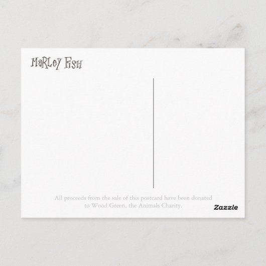 Marley Fish Hates Twitter Briefkaart (Achterkant)