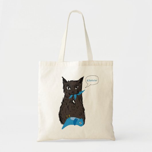 Marley Fish Hates Twitter Tote Bag (Voorkant)
