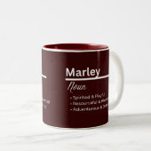 Marley Girl Name Definition Personalized Tweekleurige Koffiemok (Voorkant rechts)