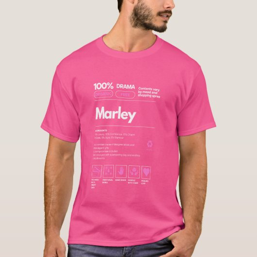 Marley Naam cadeau voor Dames Marley Sarcastische T-shirt (Voorkant)
