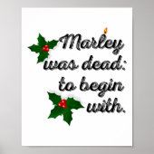 Marley Was Dead To Begin With Funny Novelty Christ Poster (Voorkant)
