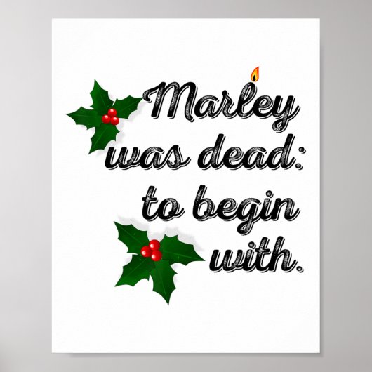 Marley Was Dead To Begin With Funny Novelty Christ Poster (Voorkant)