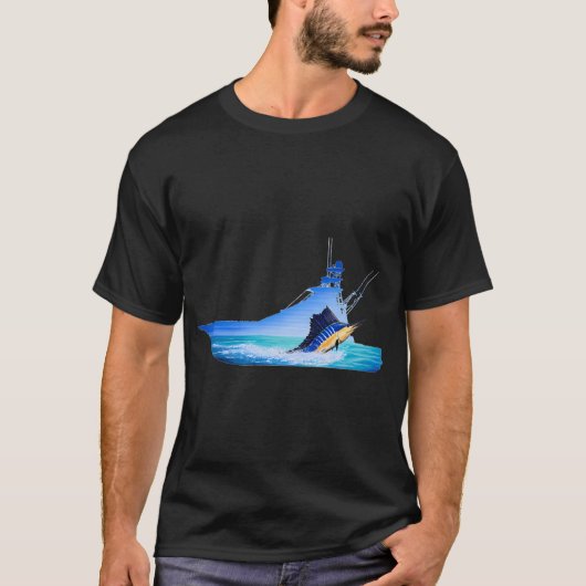 marlijn boot silhouet t-shirt (Voorkant)