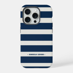 Marlijn en tropische kokosnoot cabana strepen iPhone 15 pro case