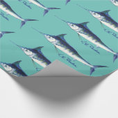 Marlijn op blauw cadeaupapier (Hoek)