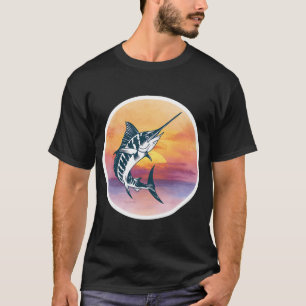Marlijn vissen ontwerp t-shirt