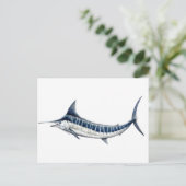 Marlin azul-redbubble briefkaart (Staand voorkant)