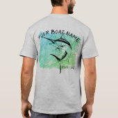 Marlin Boat Name met Chart Shirt (Achterkant)