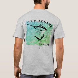 Marlin Boat Name met Chart Shirt