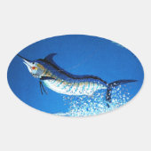 Marlin dansen ovale sticker (Voorkant)